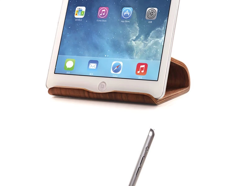 Creative Desktop tablet gỗ đứng ipad chất lượng lười biếng hỗ trợ máy tính kệ gỗ rung live cơ sở đa chức năng lười biếng pad khéo léo phổ neo khung để xem video - Phụ kiện máy tính bảng
