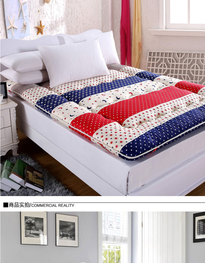 Thảm trải giường bằng vải cotton dày 10cm mịn màng 褥 đôi nệm bông là 1,35 1,5 1,8m - Nệm đệm lò xo hanvico