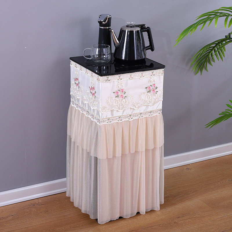 Warm Love Tea Bar dust cover Lower Bucket Drinking Water Dispenser Hood 2022 New Embroidered Lace Tea Bar MACHINE COVER