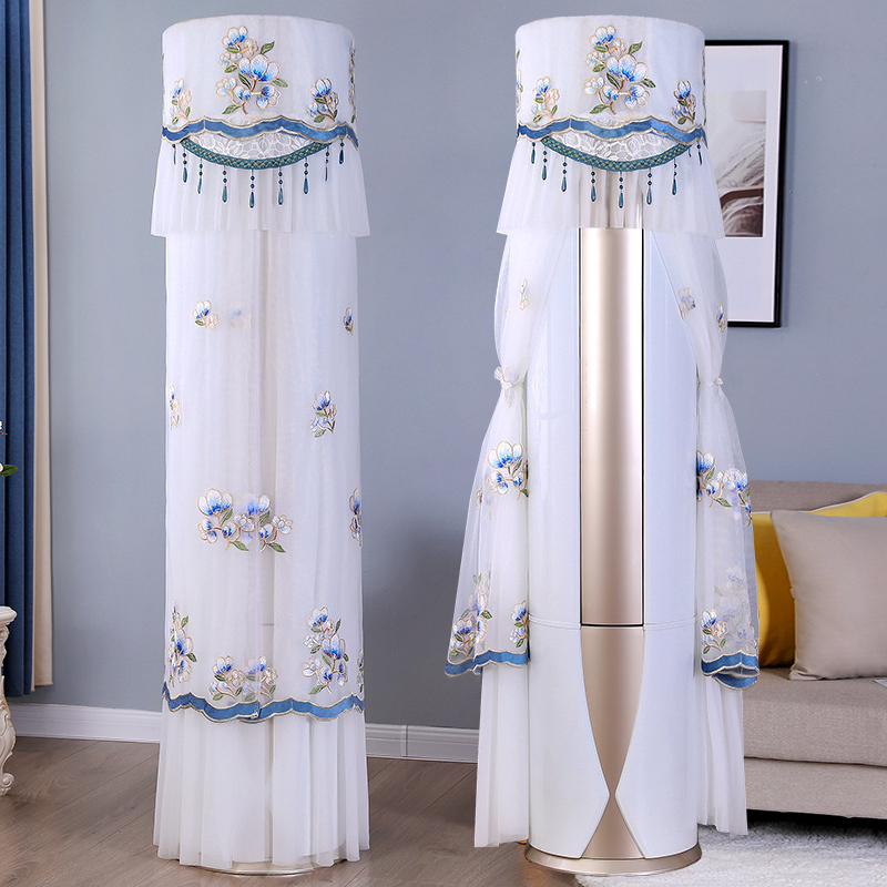 Warm love air conditioning cover cabinet hood round cylindrical living room vertical air conditioning embroidered dust cover boot does not take general