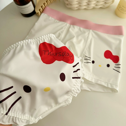 Нижнее белье для влюбленных, сексуальные штаны, милые хлопковые трусы, средняя посадка