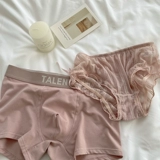 Розовое кружевное сексуальное нижнее белье для влюбленных, летние хлопковые антибактериальные штаны, широкая цветовая палитра