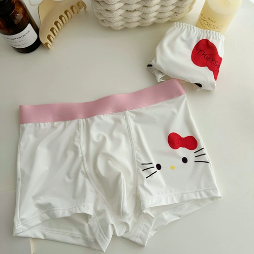 Нижнее белье для влюбленных, сексуальные штаны, милые хлопковые трусы, средняя посадка