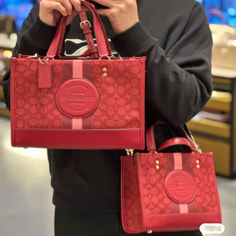 2026 New Genuine Leather Handbag Crossbody Tote Bag Large Capacity Red Wedding Bridal Bag High-End Feel