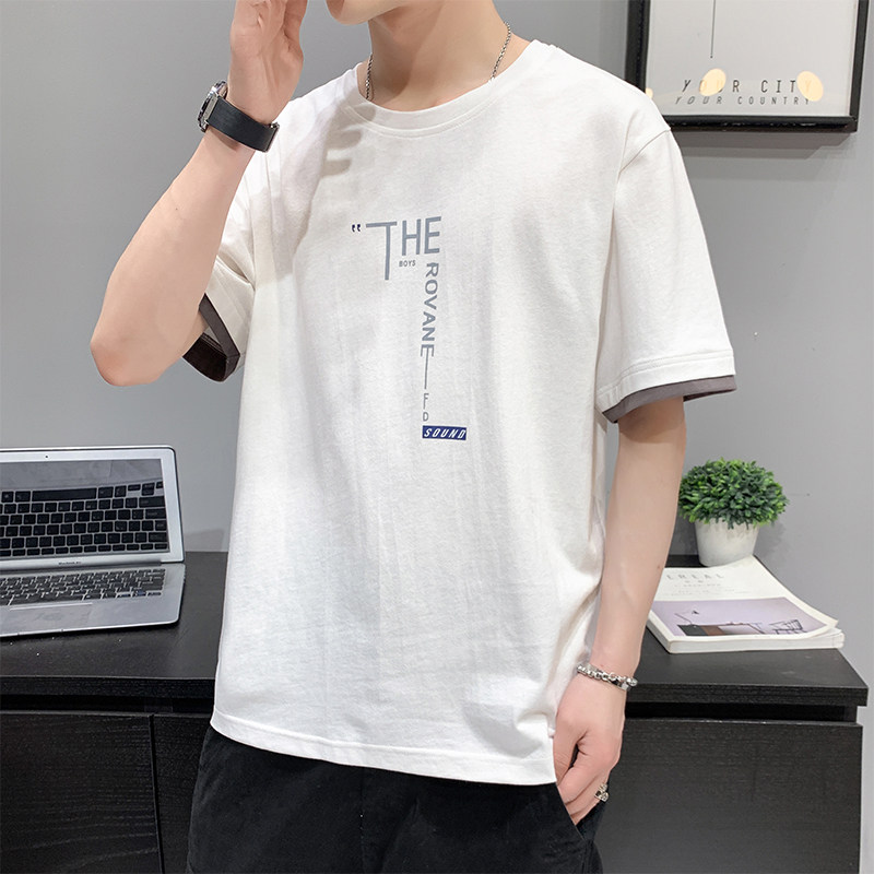 Short Sleeve T-shirt Men Summer Loose Ice Silk Half Sleeves Clothes 2022 New pure cotton Nets T-shirt trendy