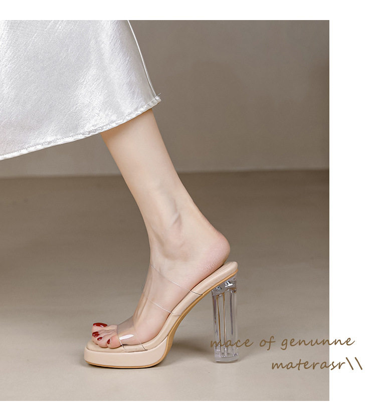 Women's Crystal High Heel Sandals For Elegant Evenings_voghion.com
