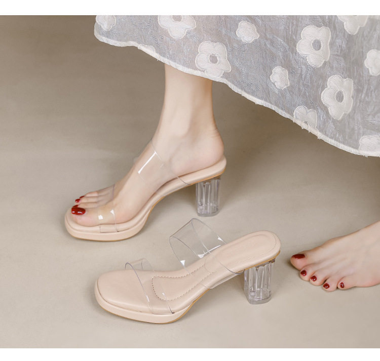 Women's Crystal High Heel Sandals For Elegant Evenings_voghion.com