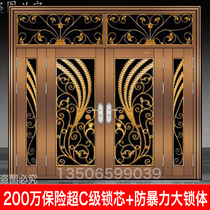Stainless steel door Stainless steel single door white steel door Household stainless steel door double door 304 stainless steel security door