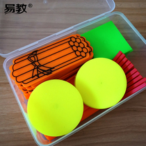  Learning tool box Primary school mathematics teaching aids Plastic magnetic counting rod counting sheet Geometry teaching aids set counting box