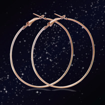 Fashion exaggerated rose gold big earring earrings female wild ring earrings female wild ring ear studs face artifact big circle earrings tide