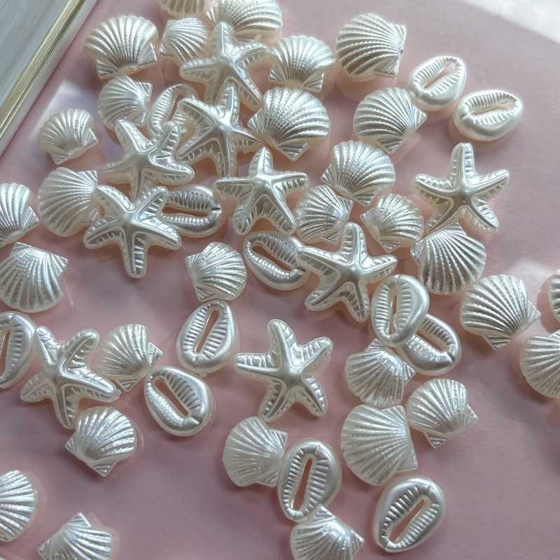 12mm Starfish Shell Beads DIY Handmade Mobile Phone Chain Pendant Hair Accessories Bracelet Necklace Jewelry Accessories