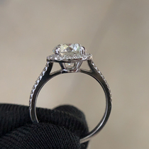 2 243 karat H color SI clarity VG cut natural diamond ring 18K platinum diamond ring nv jie may re-inspection