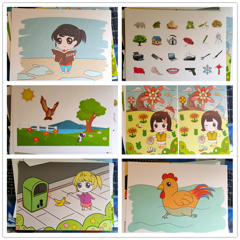 Child Heart Scale 2 Assessment Images: Reading in the Rain, Chickens Swimming in Water, Warning Sign Cards, Matching Ovals to Find Missing Ones Child Heart Scale 2 Assessment Images: Reading in the Rain, Chickens Swimming in Water, Warning Sign Cards, Matching Ovals to Find Missing Ones