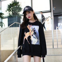 Tide brand RockDeer sweater female 2019 New Tide ins loose bf lazy wind autumn winter long long sleeve T-shirt