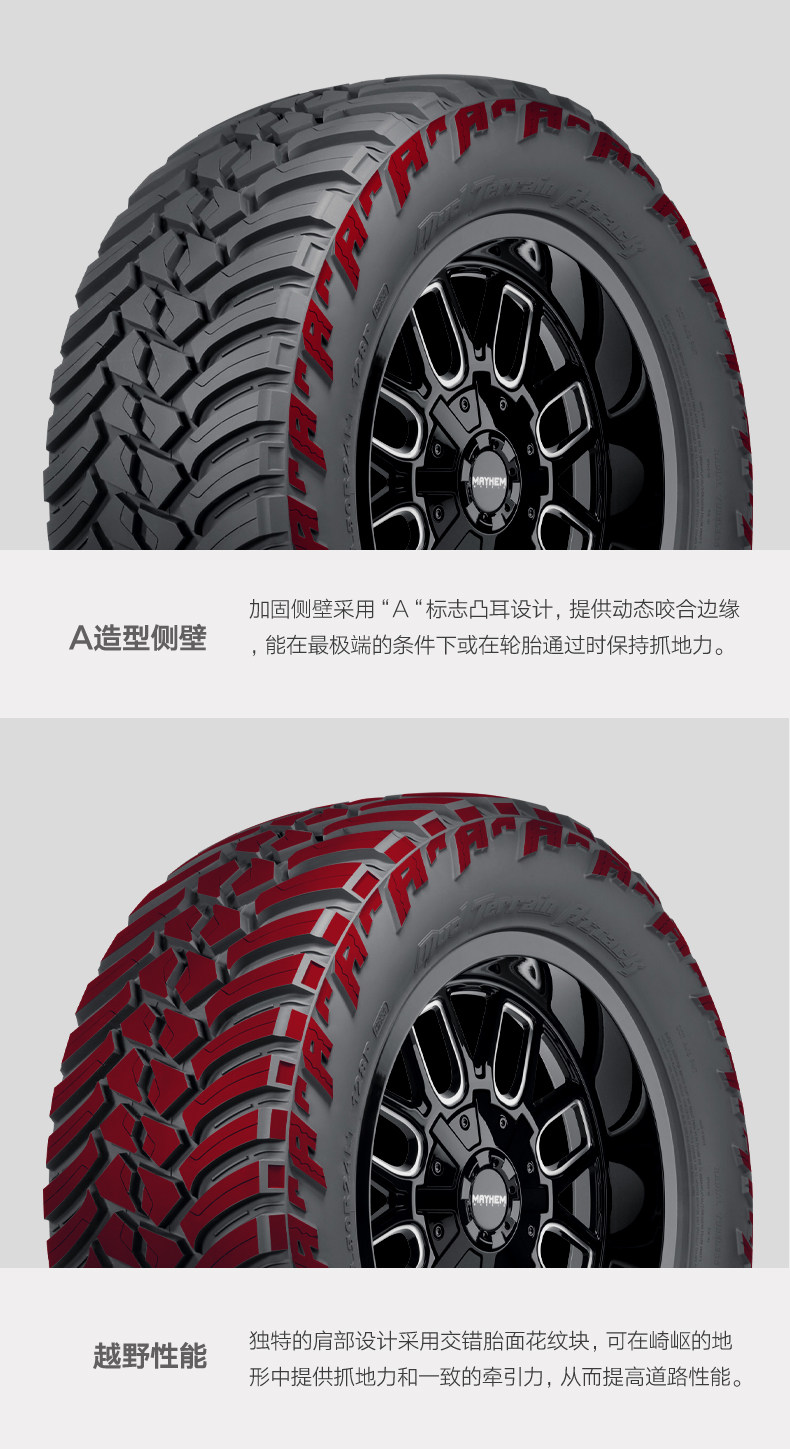 AmeRican AMP Mudland LT35*12.5R16 17MT Off-Road WRangleR RaptoR F150 TundRa TiRe