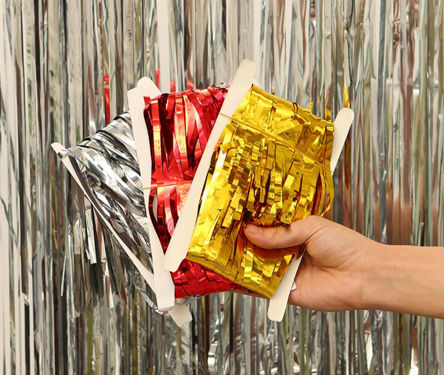 结婚用品婚房气球装饰雨丝帘婚礼生日布置彩带丝带背景墙装饰品详情13