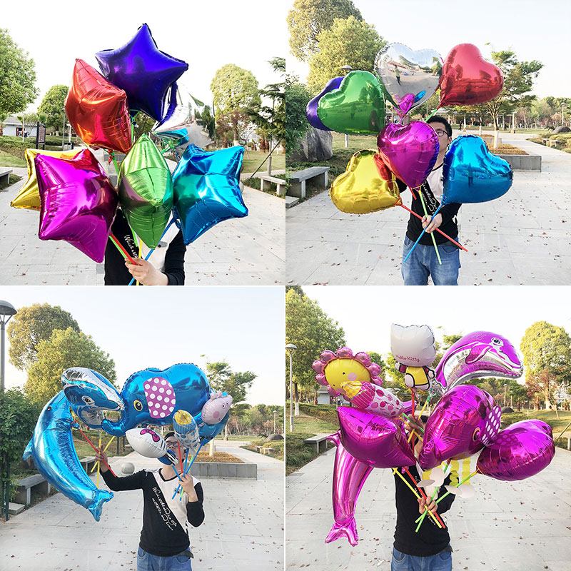 Wedding Wedding Articles Birthday Party Decoration Aluminum Foil Balloon Wedding Venue Wedding Venue Arrangement Aluminum Film Heart-shaped Balloon