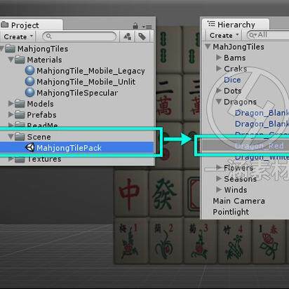 Unity Mahjong Tiles 3D Model Board Game Chess Game Fbx Format 3D Model