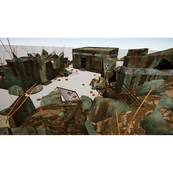 Unity Modular Post-Apocalyptic City Ruins Model Postapocalypticdestroyedbuild1.4