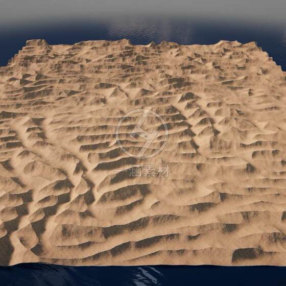 Unity10 High-Quality Desert Dune Terrain Elevation Maps Dunes - Stamp Pack1.0