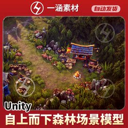 Unity Top down Fantasy Forest Hdrp 1.2 Overhead View Forest Vegetation Scene Model