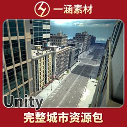 Unity Modern City Architecture Street Roads High-Rise Buildings Scene Buildings Module Based City Pack