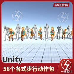 Unity Character Walking Animation Package Walking Motions Pack 1 2.0
