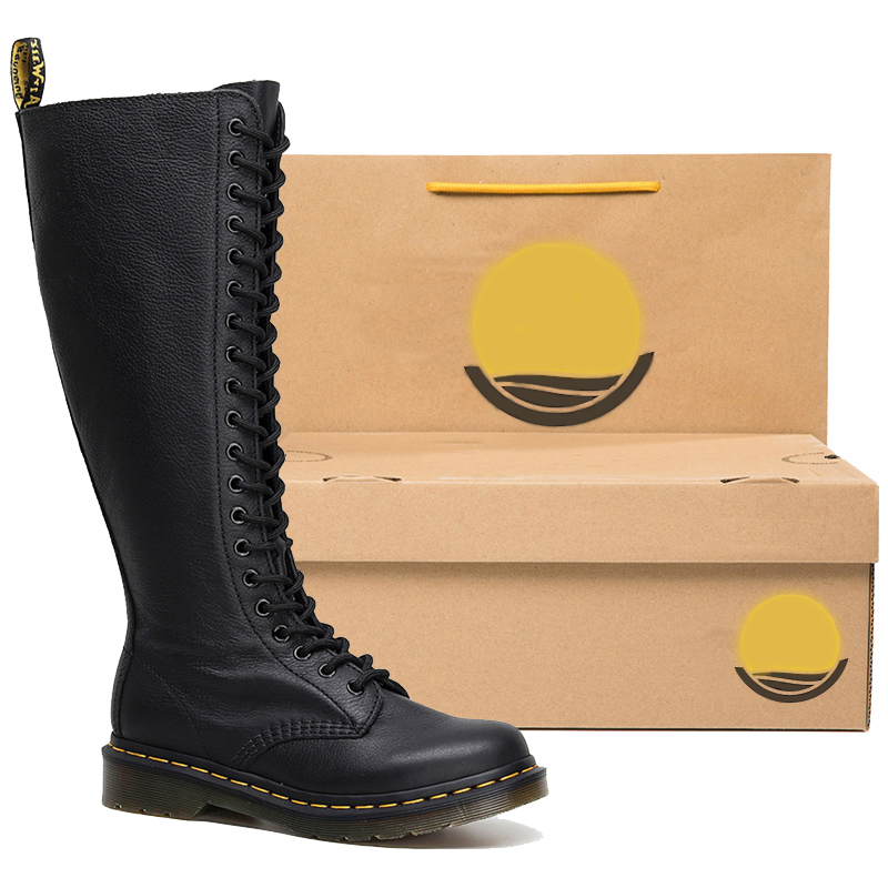Dr20 Hole Martin Boots for Women, New Summer Style, Side Zipper, Pebbled Soft Leather, Slimming, Long Tube, High-Top Riding Boots, Trendy Women's Shoes Dr20 Hole Martin Boots for Women, New Summer Style, Side Zipper, Pebbled Soft Leather, Slimming, Long Tube, High-Top Riding Boots, Trendy Women's Shoes