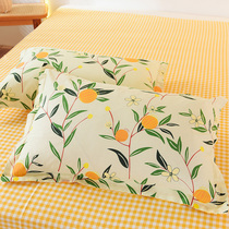 ins cotton pillowcase One pair cotton pillowcase household double single student summer season pillowcase 48x74cm