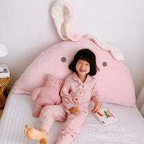 Bedside pillow ins princess style bedding sofa backrest girl heart cartoon long velvet cushion core