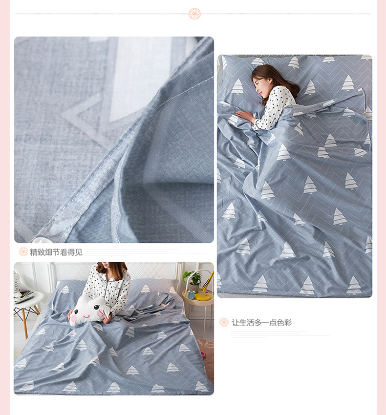 Du lịch khách sạn trên bẩn túi ngủ người lớn trong nhà bông di động du lịch khách sạn duy nhất đôi du lịch quilt cover tờ