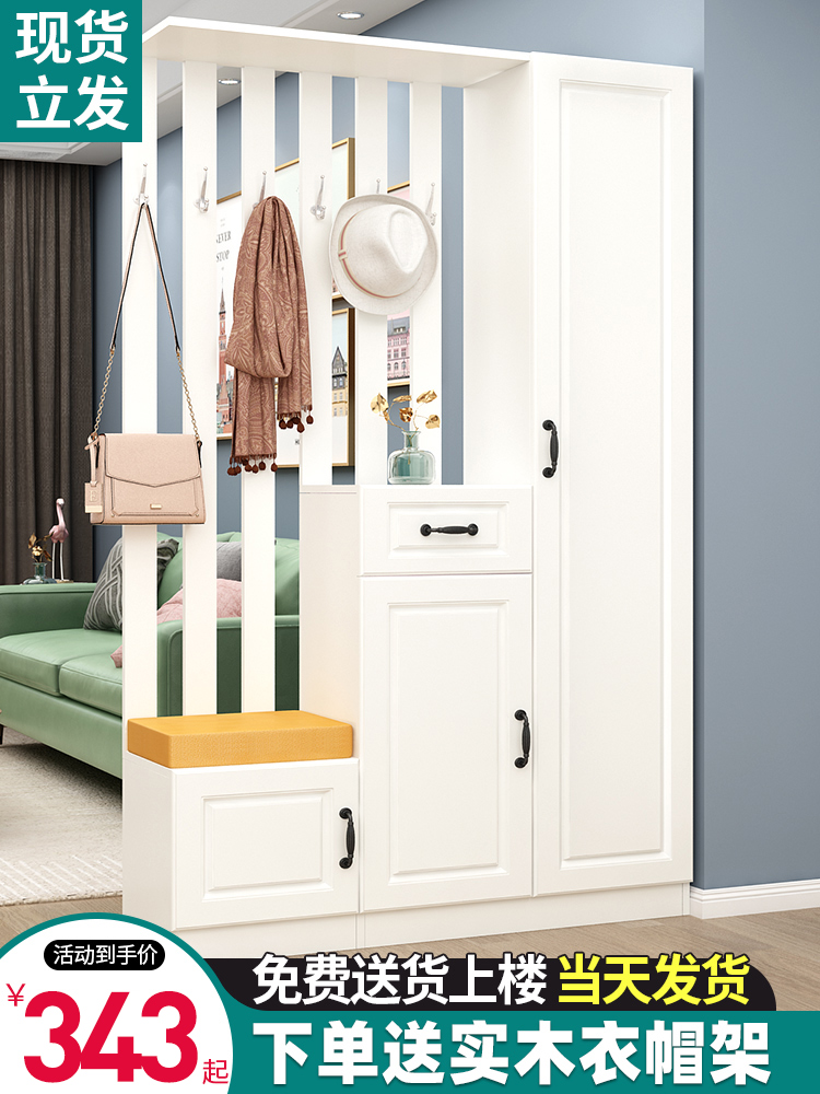 Door entrance cabinet Shoe cabinet One simple modern home screen Living room double-sided decoration Light luxury foyer partition cabinet