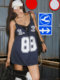 Plus-Size Slightly Chubby Sexy Hottie Deep V-Neck Loose Dress with Letter Retro Print Casual Slimming Short Dress