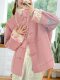 300 Jin Jin is equal to 0.5 kg. Large size fat MM new Chinese style Chinese style women's pink embroidered jacket new season Tang suit plate button top 2