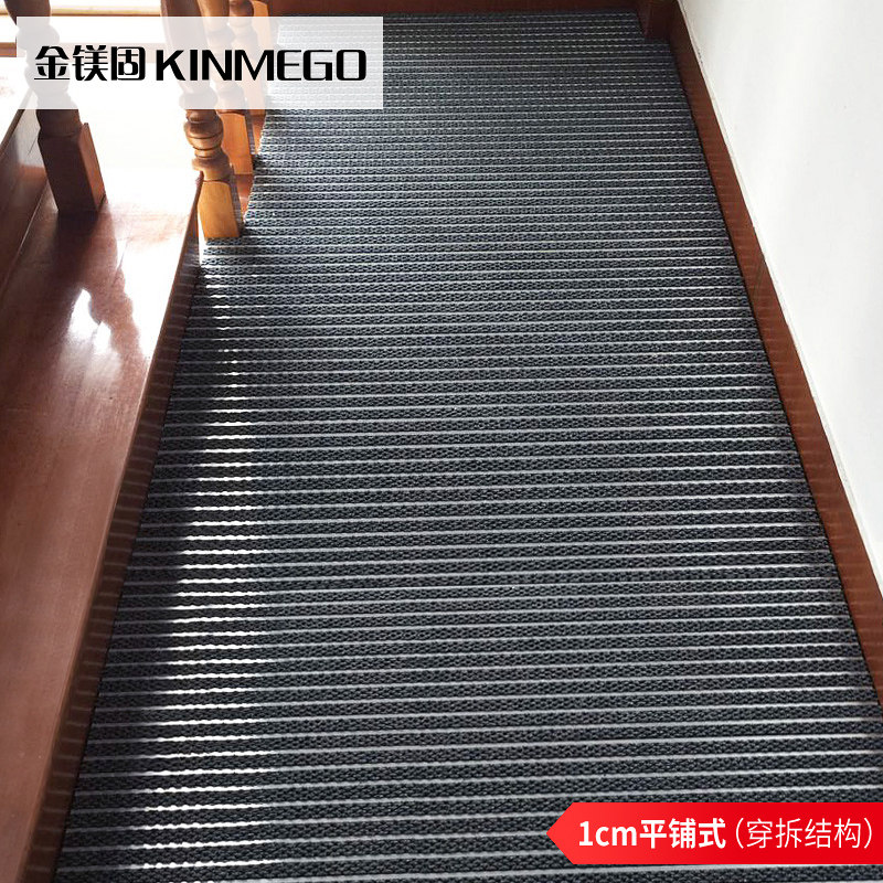 Golden magnesium solid entrance tile aluminum alloy floor mat Dust-proof carpet dust removal door foyer mat Scraping mud mat