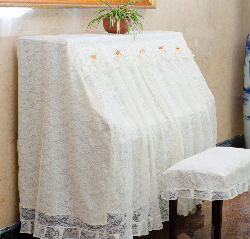 Kaiyan pastoral lace piano cover Curtain piano cover Piano dust cover Piano full cover Double-layer piano cover