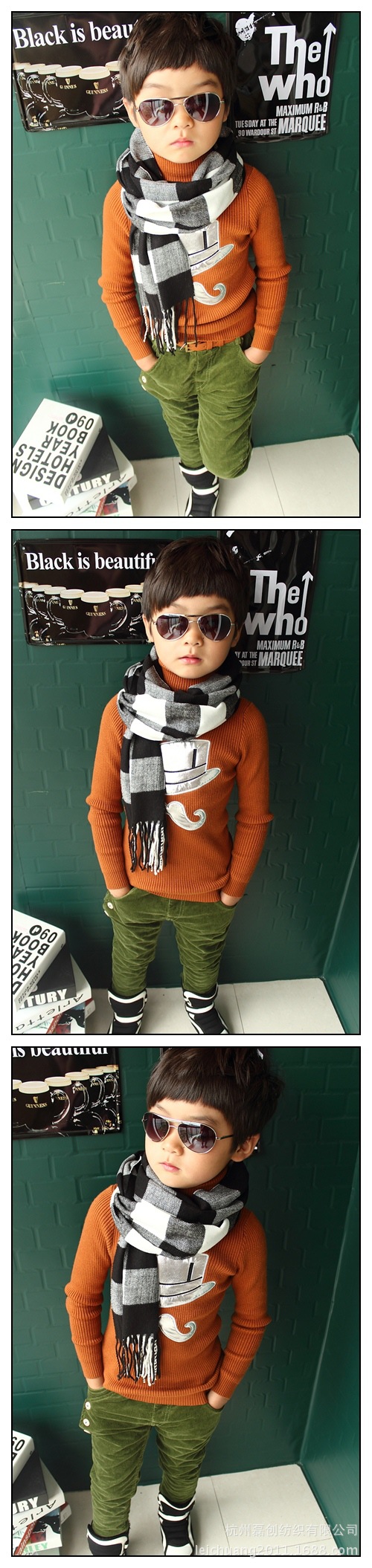 Foulard enfant en cachemire - Ref 2136277 Image 14