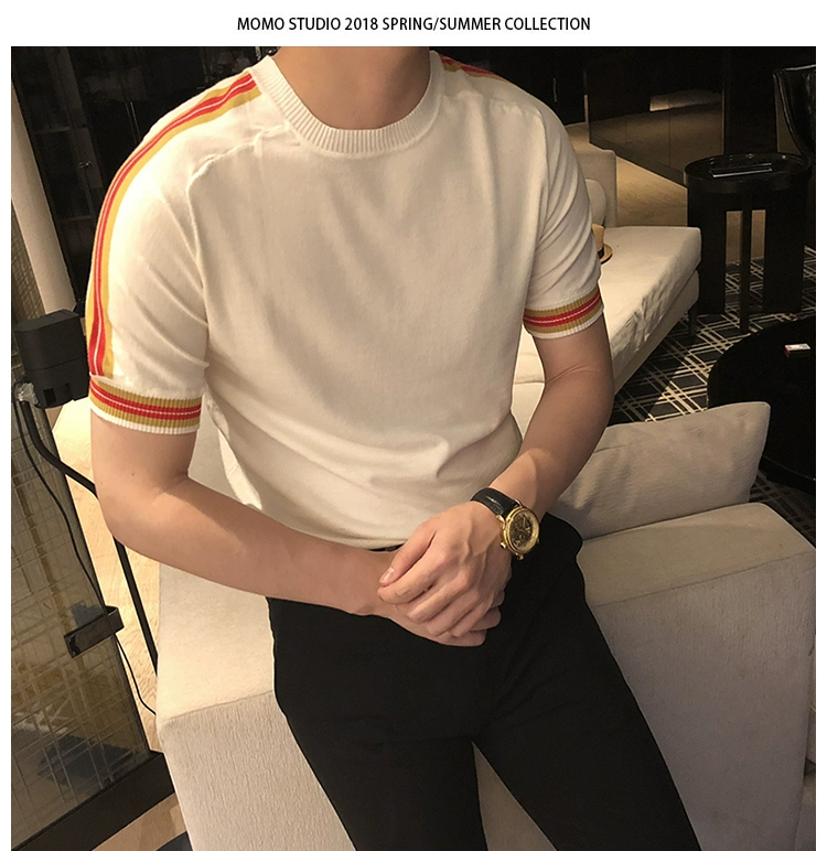 [Capricorn] 2018 nam mùa hè thời trang hoang dã tự trồng nam màu ngắn tay T-Shirt thanh niên t-shirt triều áo thun nam cao cấp