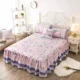 Bông bedspread giường váy một mảnh giường bông bộ khăn trải giường giường doanh nghiệp 1.8m1.5 / 1,2 Mi Mattress Protector - Váy Petti ga giường có viền