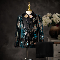 Childrens handsome little suit boy British style model catwalk domineering suit boy host performance uniform