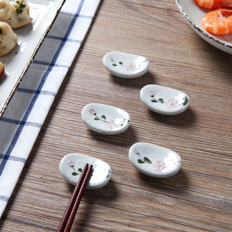 Jingdezhen ceramic high - temperature coloured drawing or pattern and use chopsticks chopsticks frame frame hotel restaurant chopsticks pillow chopsticks spoon holder