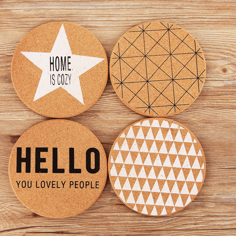 English geometric figure lawsuits placemat creative pot pad as against the hot heat insulation cup mat to use printed lovely place mat