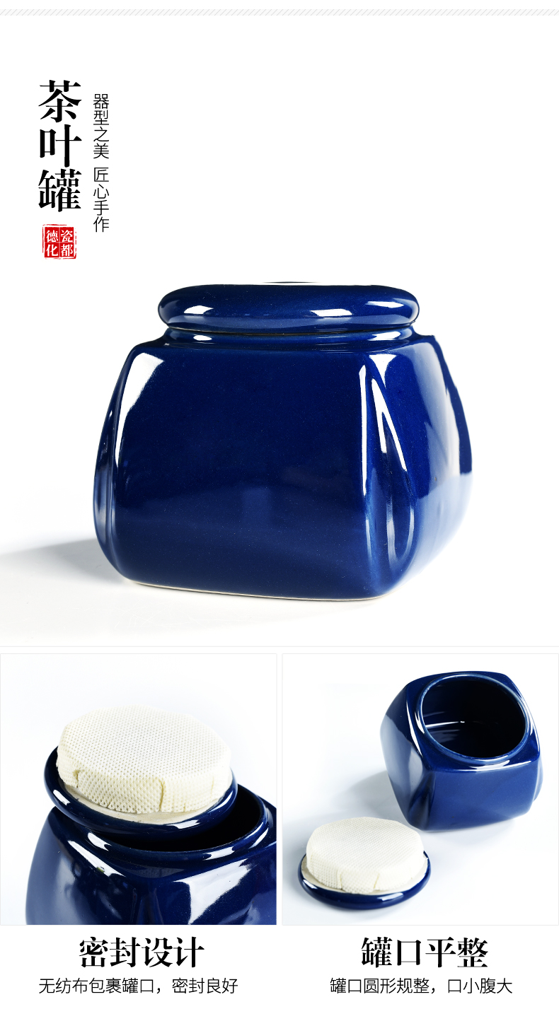 Beauty cabinet ji blue glaze kung fu tea set ceramic household retro cup teapot lid bowl tea set