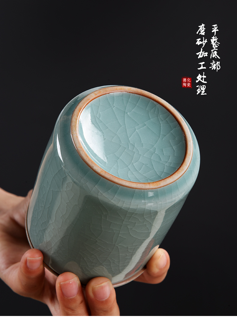 Beauty cabinet elder brother up caddy fixings household ceramics trumpet pu - erh tea to tea box sealed as cans custom portable mini travel