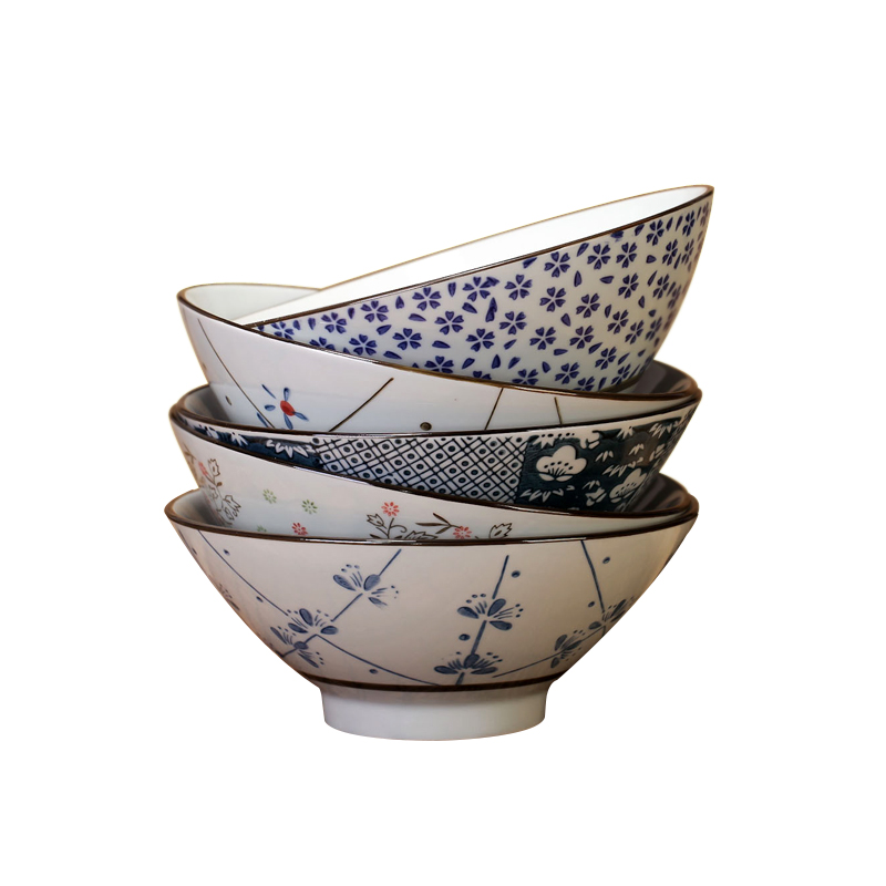 Japanese ceramics hand - made under 7.5 inch glaze color flavor rainbow such use across indicates the bridge rice such as hat to bowl of soup bowl