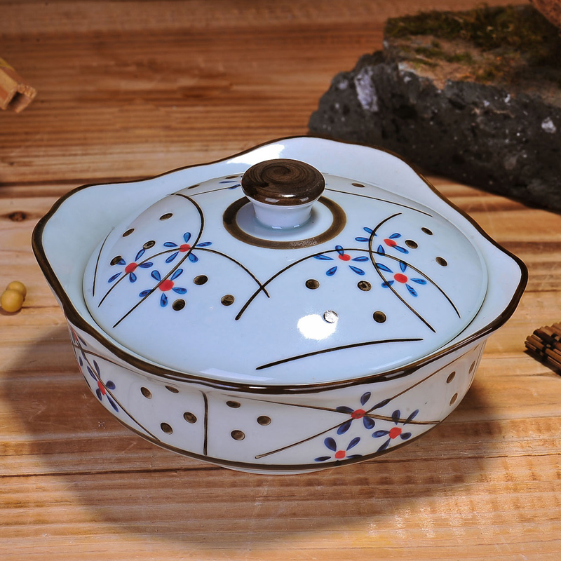 Ceramics under Japanese tureen jingdezhen glaze color rainbow such as bowl bowl of steamed egg bowl with cover ceramic bowl soup bowl