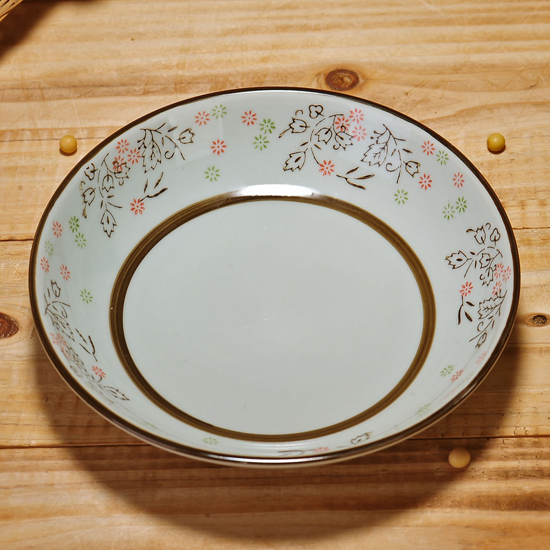 Jingdezhen ceramic suit Japanese Korean creative plate Japanese 8 inches deep dish FanPan soup
