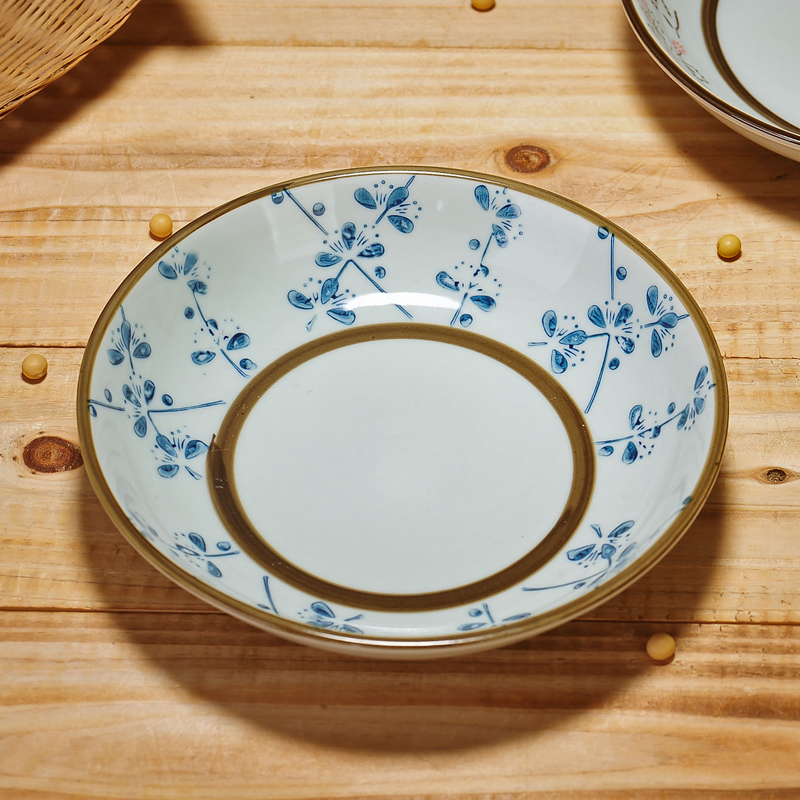 Jingdezhen ceramic suit Japanese Korean creative plate Japanese 8 inches deep dish FanPan soup