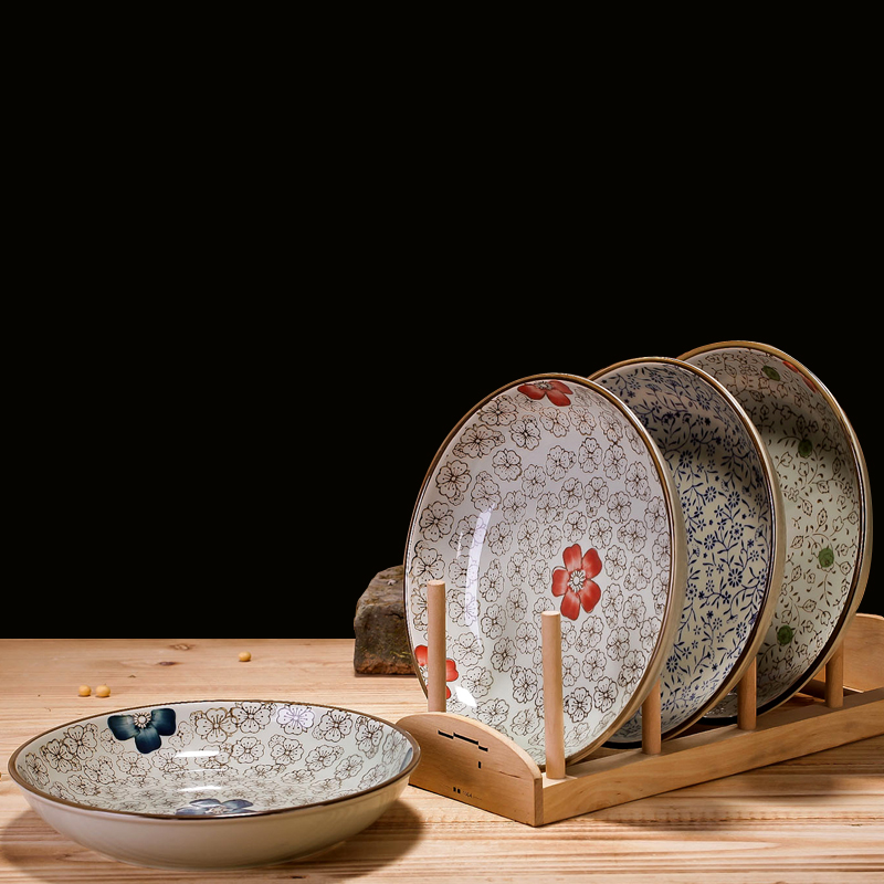 Japanese under the glaze color tableware ceramics steak plate plate hotel creative west dish dish with fish dish dish meals