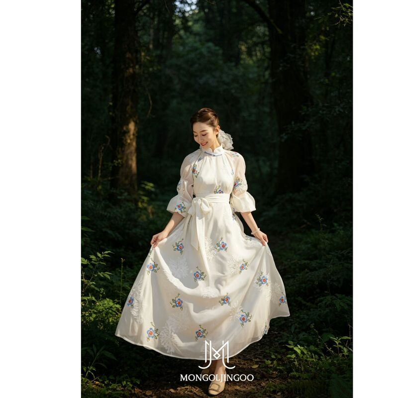 Montessori Summer Vibe Dress [Mongolian Beauty] [Original Ethnic Design]